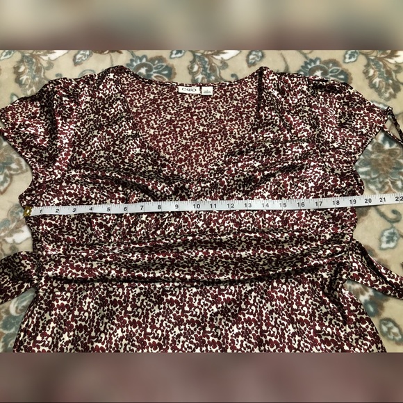 ❤️SOLD❤️ Cato Burgundy Tie-back Tie-sleeve Blouse - Picture 6 of 7